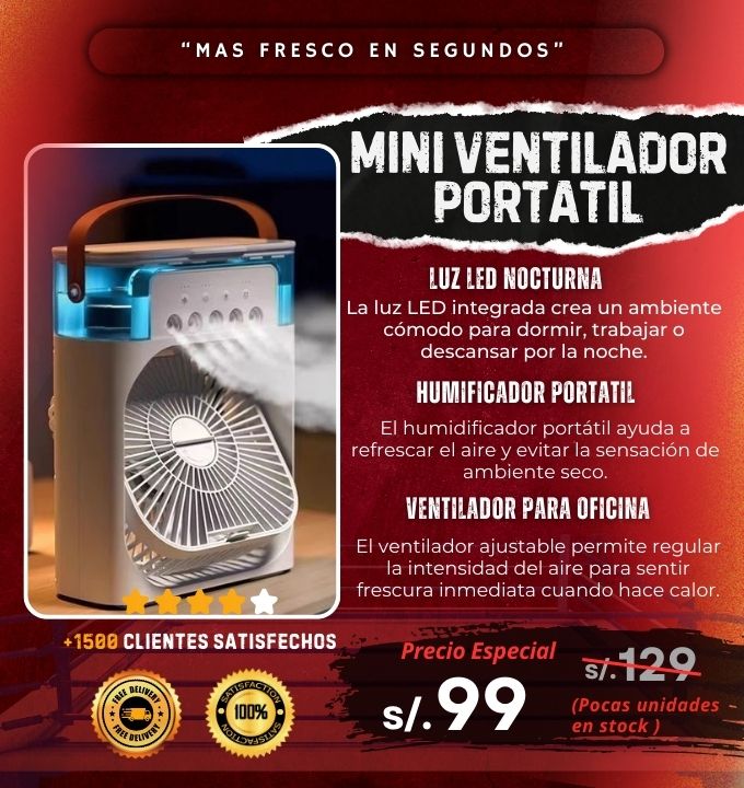 Mini Ventilador Portátil